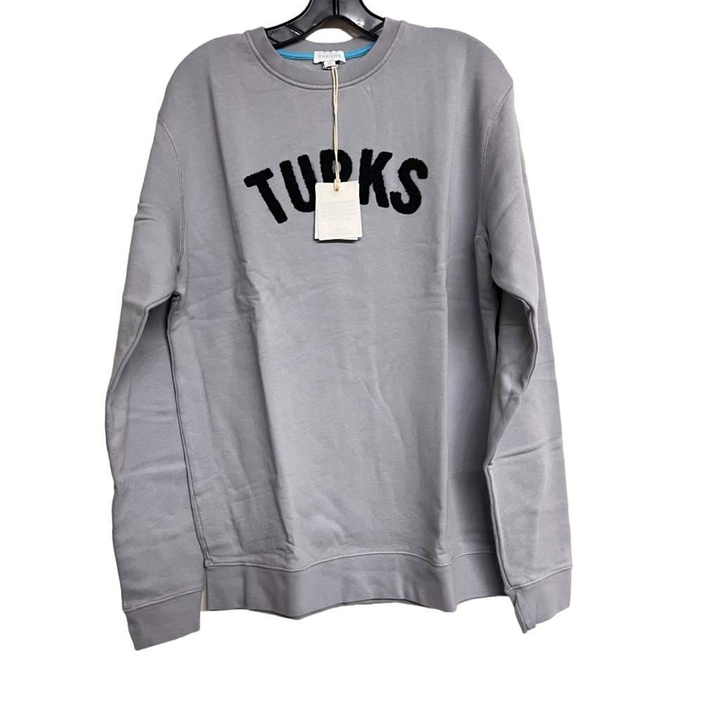 New Okaicos Blue Turks Embroidered Long‎ Sleeve Sweatshirt